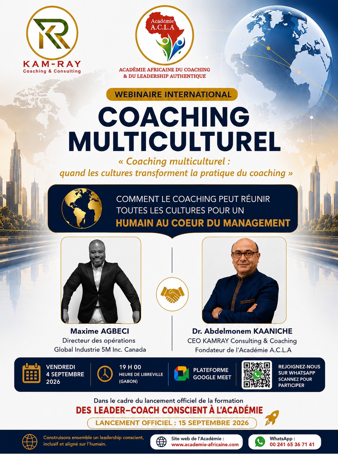WEBINAIRE INTERNATIONAL  COACHING MULTICULTUREL : « Quand les cultures transforment la pratique du coaching »